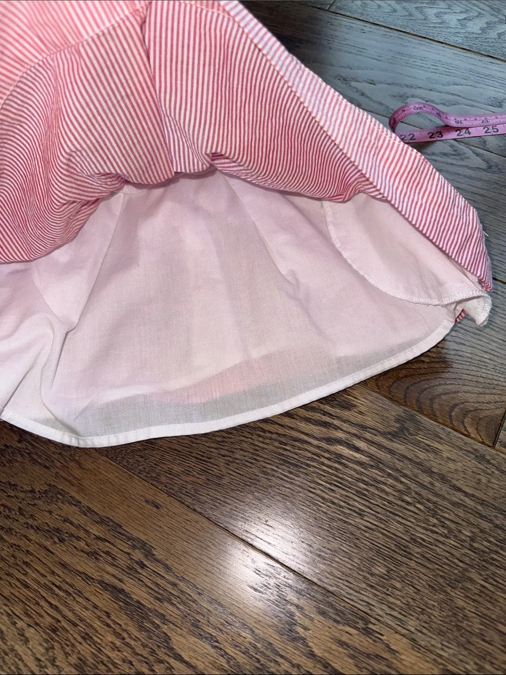 Lilly Pulitzer White Eyelet Top with Pink Striped Skirt Kids Dress 2T 18-24 EUC